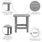 Flash Furniture Gray Side Table and 2 Folding Adirondack Chairs JJ-C14505-2-T14001-GY-GG - alternate 9